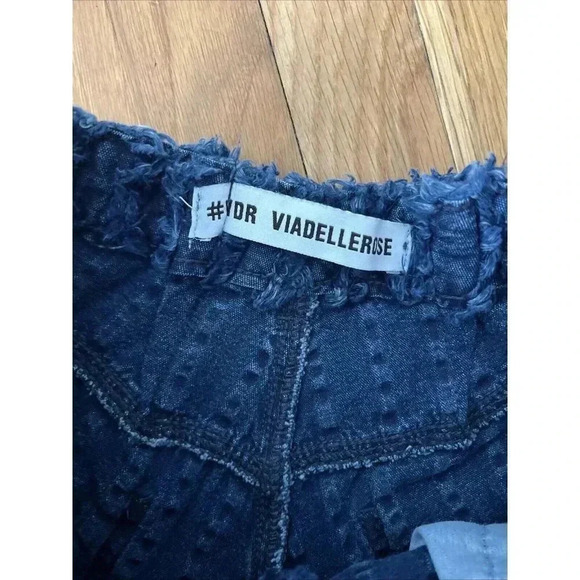 VDR Via Delle Rose Italian Shorts Size 28 Denim With Hat Size L - Picture 5 of 9